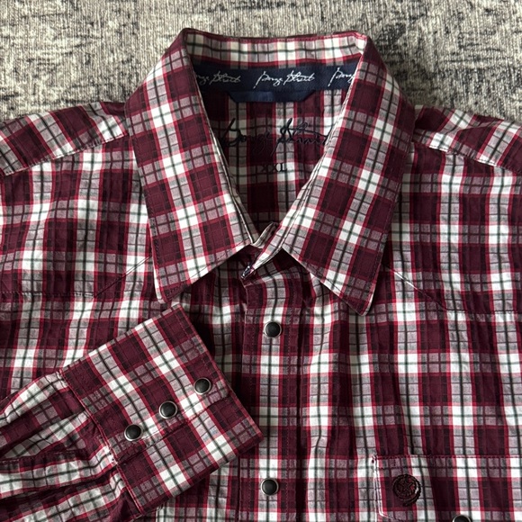 George Strait XXL black pearl snap western long sleeve - Picture 1 of 6
